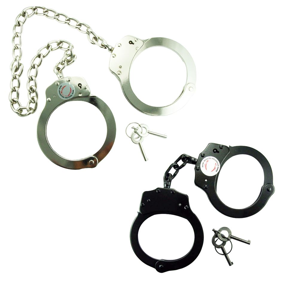 2pc Real Authentic Official POLICE Double Lock Handcuffs and Legcuffs