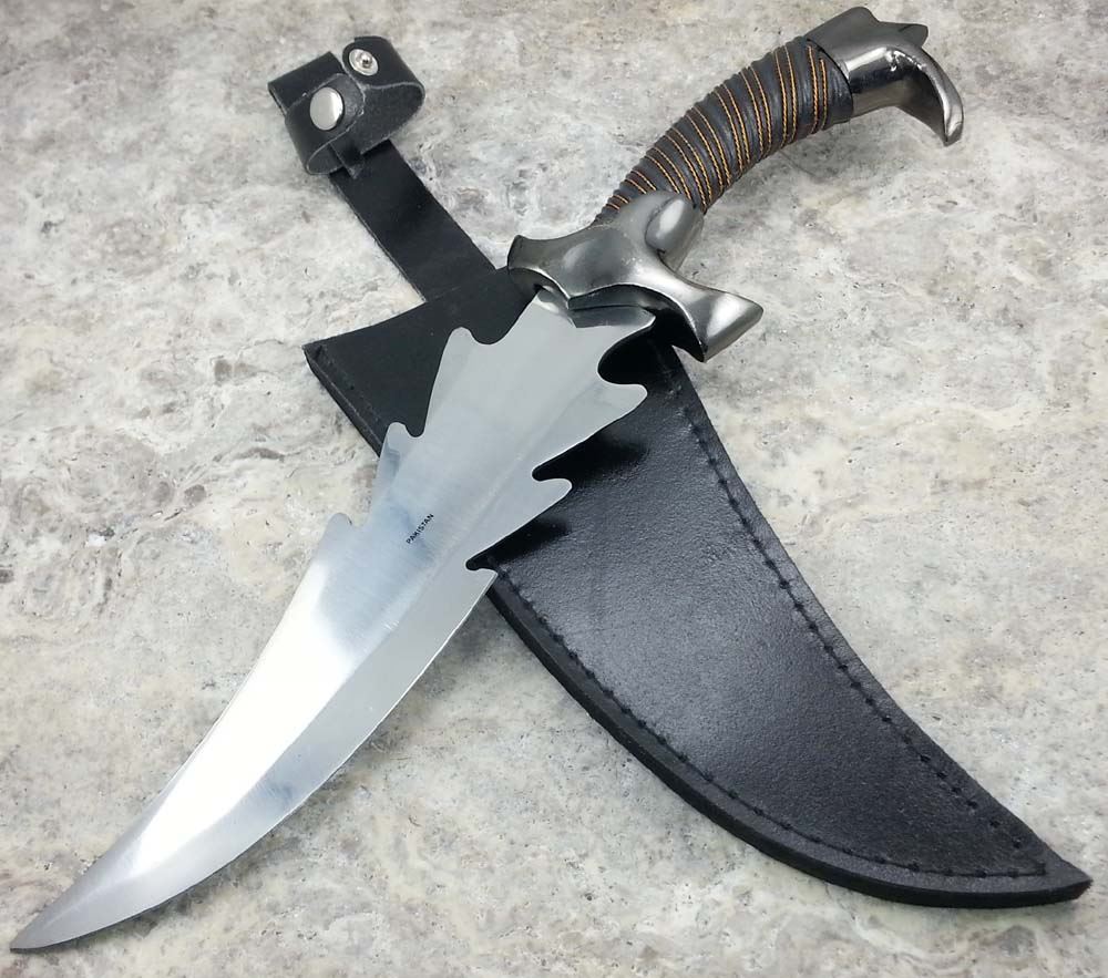 14" Collectible Fantasy Dagger Stainless Steel with Leather Sheath
