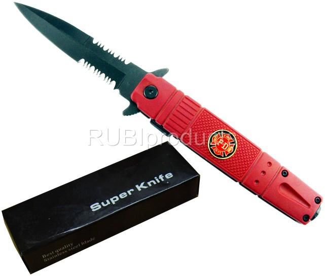 8.5" Fireman Spring Assisted Knife FIREFIGHTER Tactical Pocket Knives