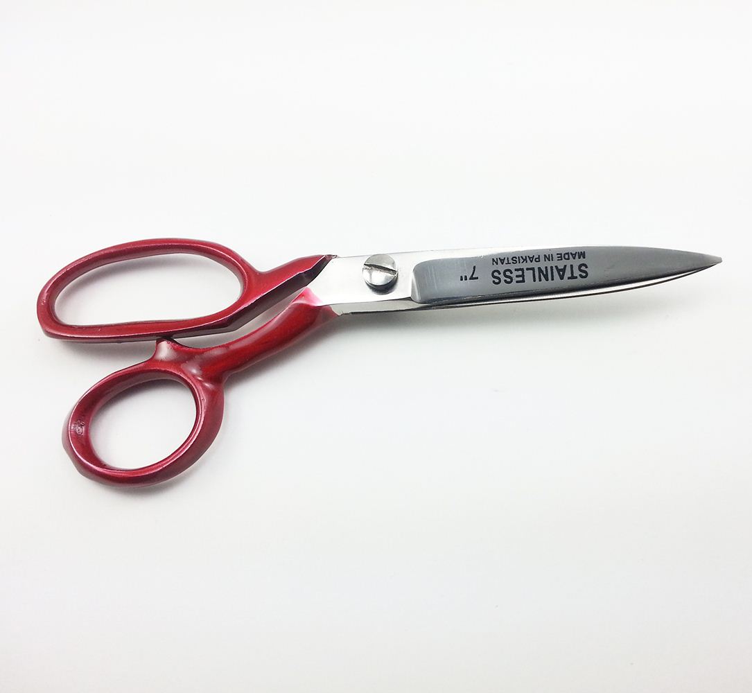 7 Inch Tailor Scissors Heavy Duty Carpet & Upholstery Shears Red Colour