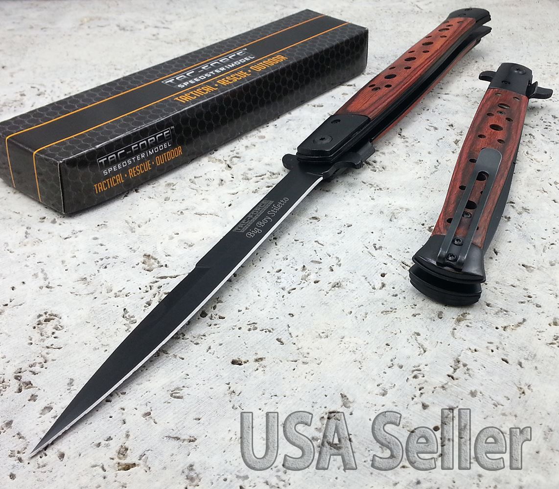 TAC FORCE 13" Big Boy Stiletto Spring Assisted Folding Pocket Knife