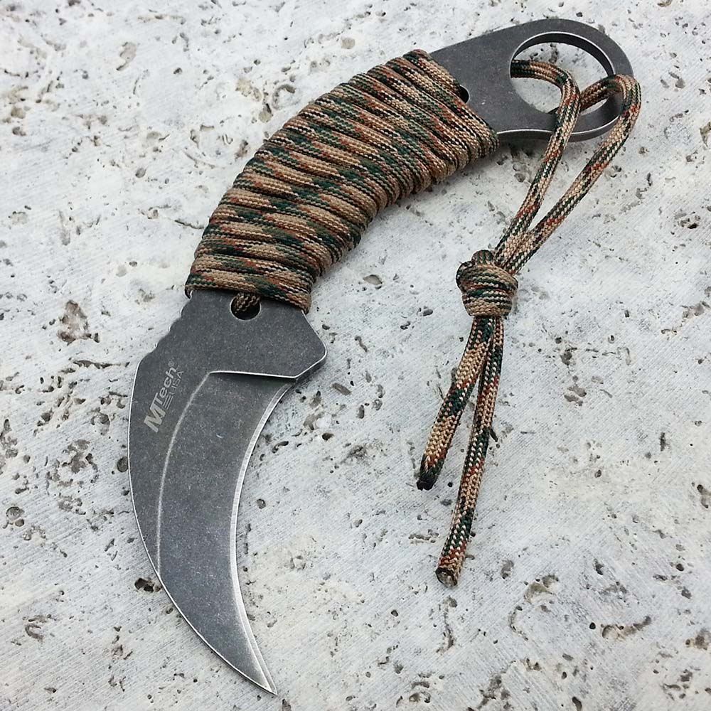 7" TACTICAL COMBAT Karambit Claw FIXED BLADE KNIFE Army Hawkbill w