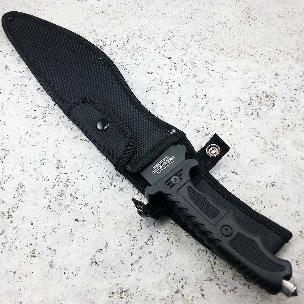 SURVIVOR 15” WICKED CURVE Fixed Blade COMBAT Hunting Knife MACHETE