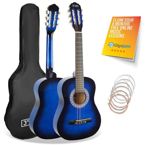 Classical Guitar 1/2 Size Kids Package Nylon Strings with Tuner - 3rd Avenue - Picture 3 of 5