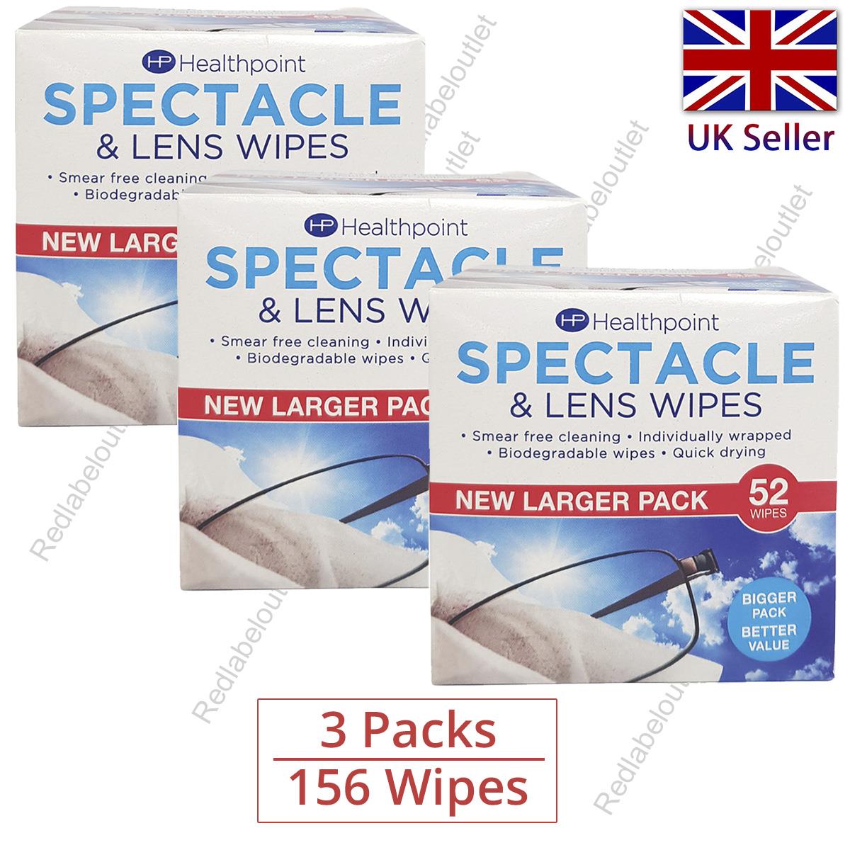 Spectacle Wipes Lens Cleaning Sunglasses Smear Free Healthpoint eBay