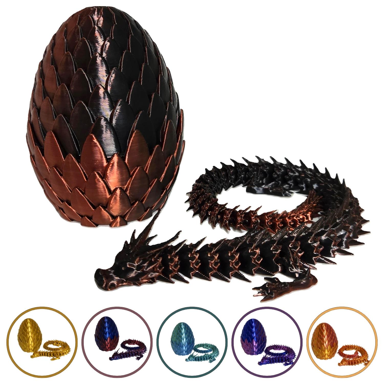 3D Printed Crystal Dragon Egg Full Articulated Surprise Dragons Fidget Gift Toy - Picture 8 of 14