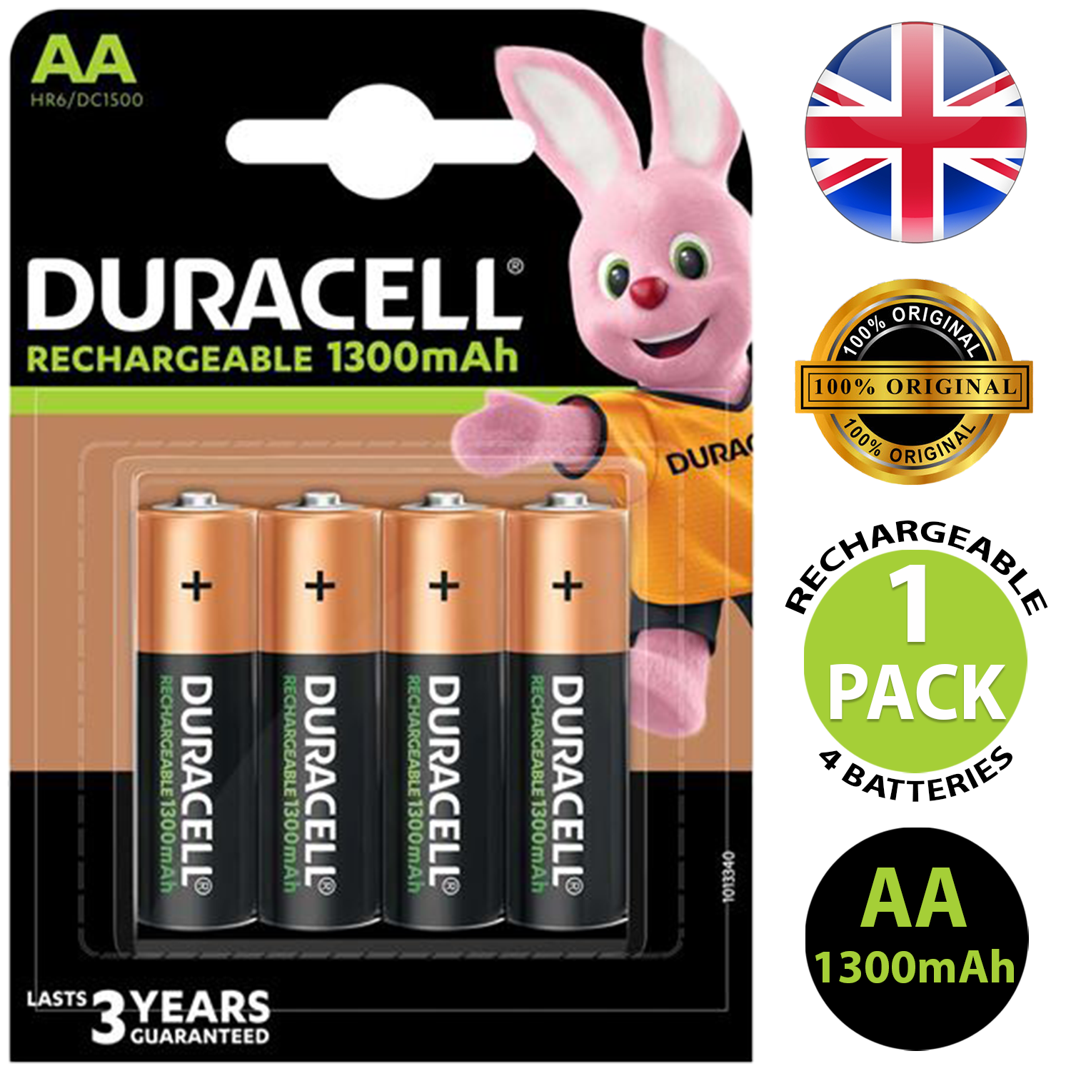 S6890 Duracell AA 1300mAh Recharge - Picture 3 of 6