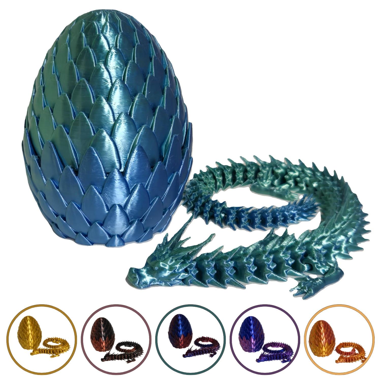 3D Printed Crystal Dragon Egg Full Articulated Surprise Dragons Fidget Gift Toy - Picture 6 of 14