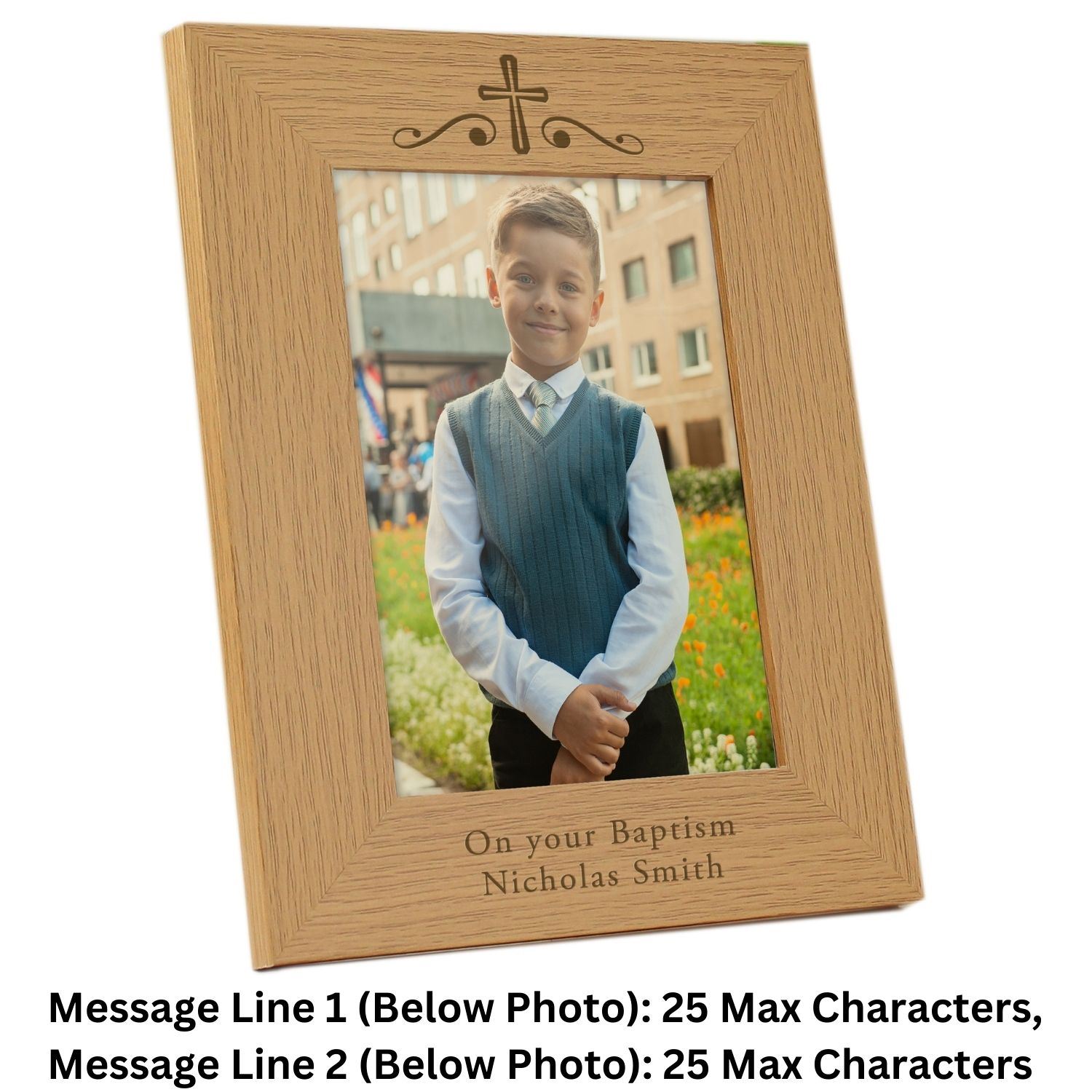 Personalised First Holy Communion Photo Frame Religious Gift for Him Her - Picture 2 of 3