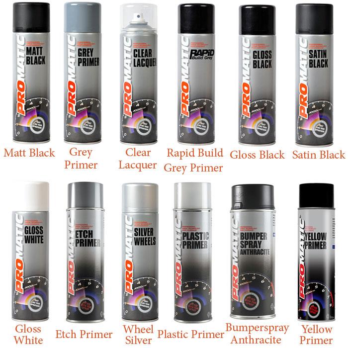 Promatic Professional Spray Paint Aerosol Lacquer Primer Wood Metal Fast Drying eBay