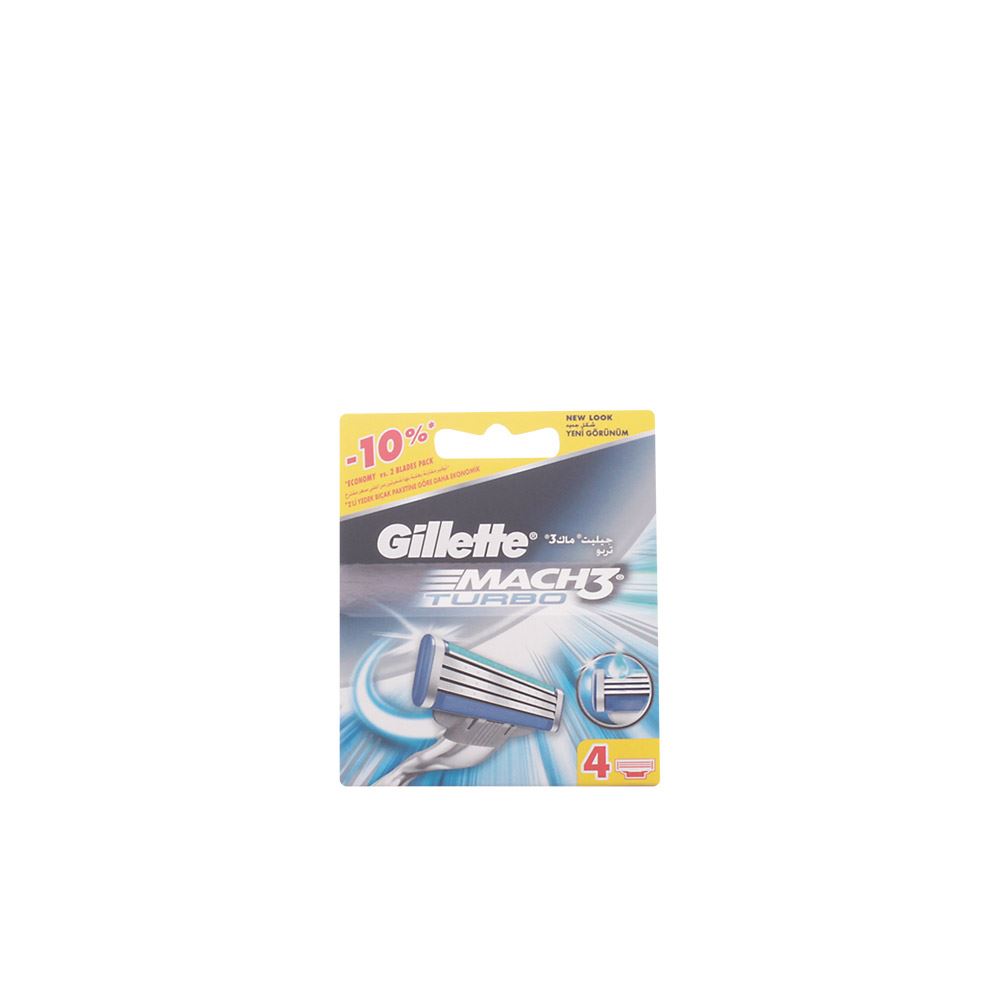 Gillette Mach3 Turbo Razor Blades 4 pieces Men 3014260274917 eBay
