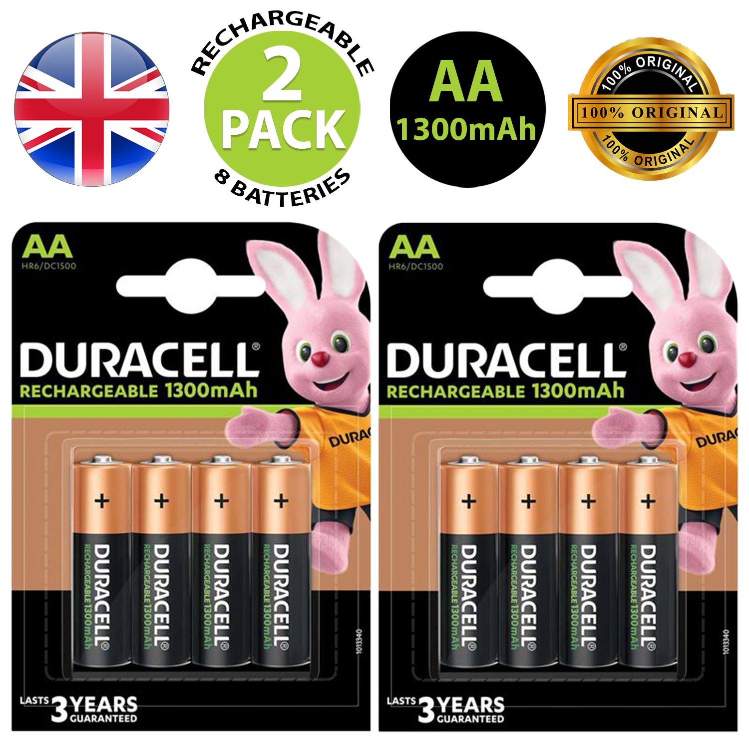 S6890 Duracell AA 1300mAh Recharge - Picture 4 of 6
