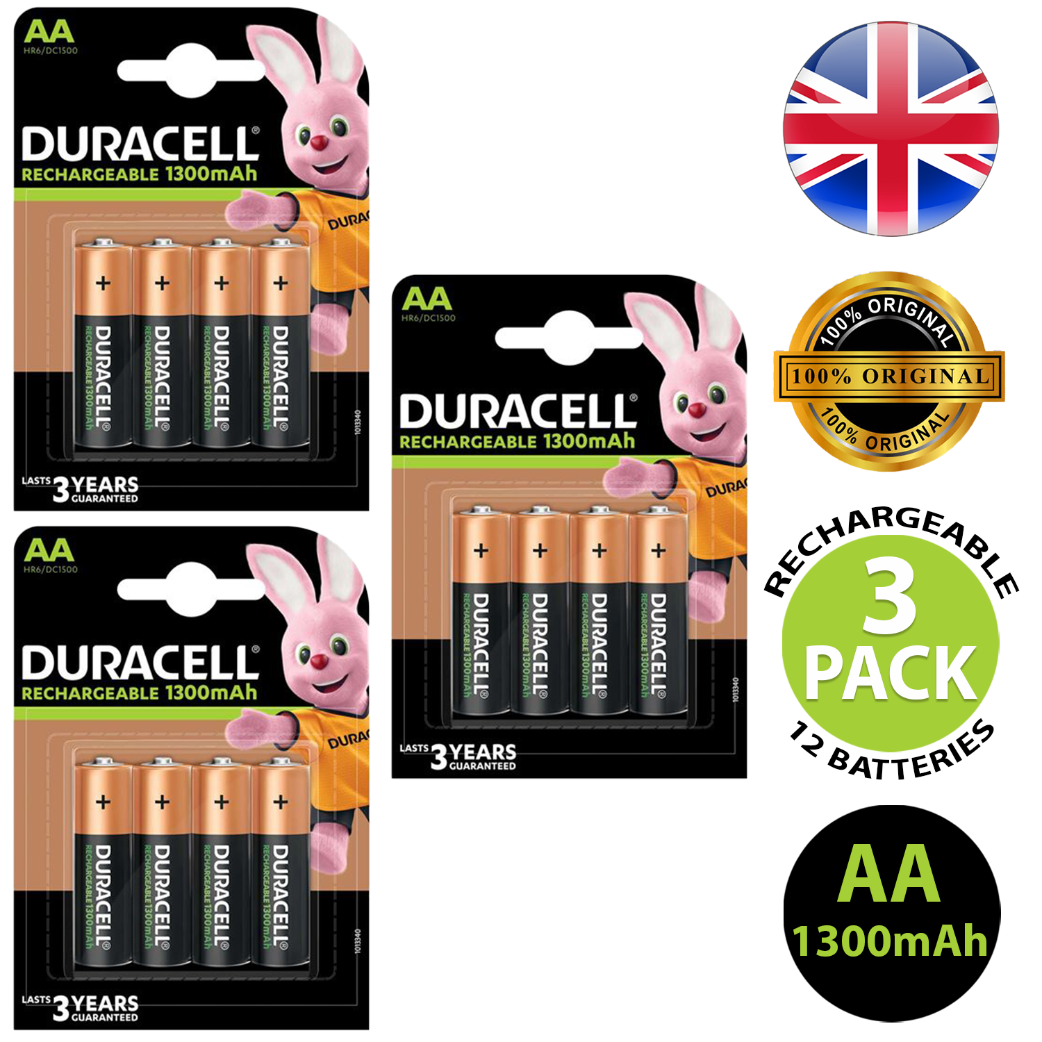 S6890 Duracell AA 1300mAh Recharge - Picture 5 of 6