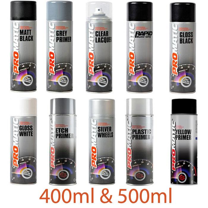Promatic Professional Spray Paint Aerosol Lacquer Primer Wood Metal