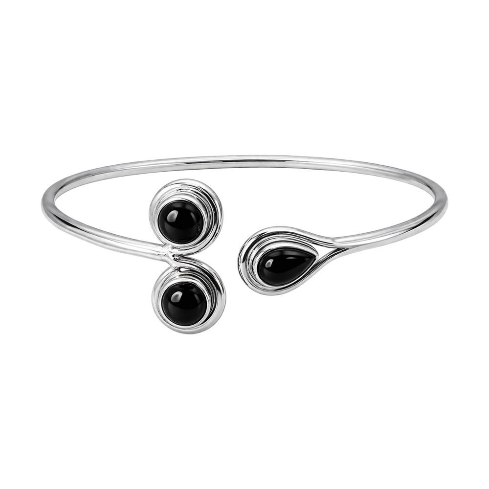 Silver Plated Adjustable Trinity Cuff Bangle