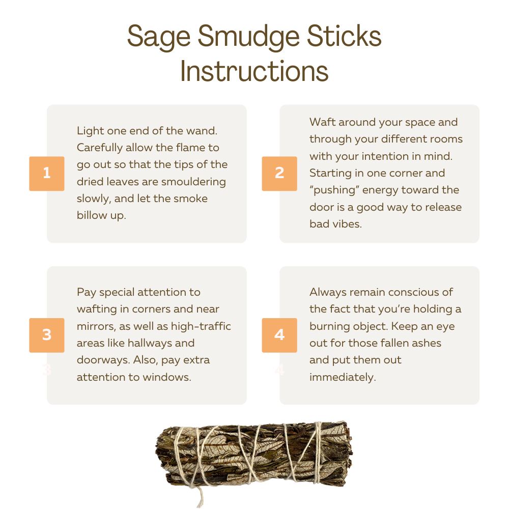 Smudge Sticks White Sage and Yerba Santa 4"