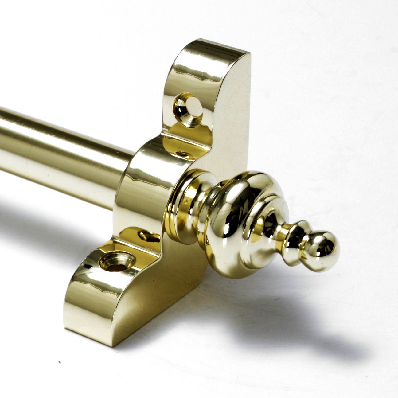 Polished Brass Stair Rods 1/2" x 28.5" Premium Range Urn Finial