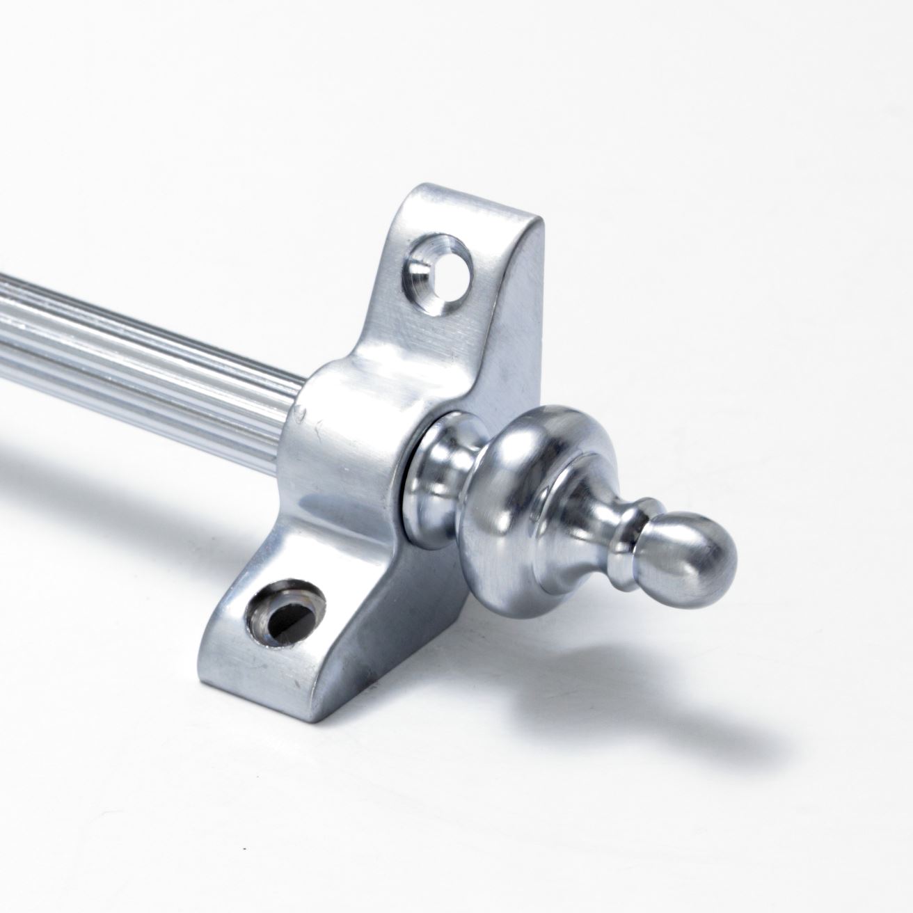 Satin Chrome Stair Rods 3/8" x 36" Norfolk Reed Urn Finial eBay