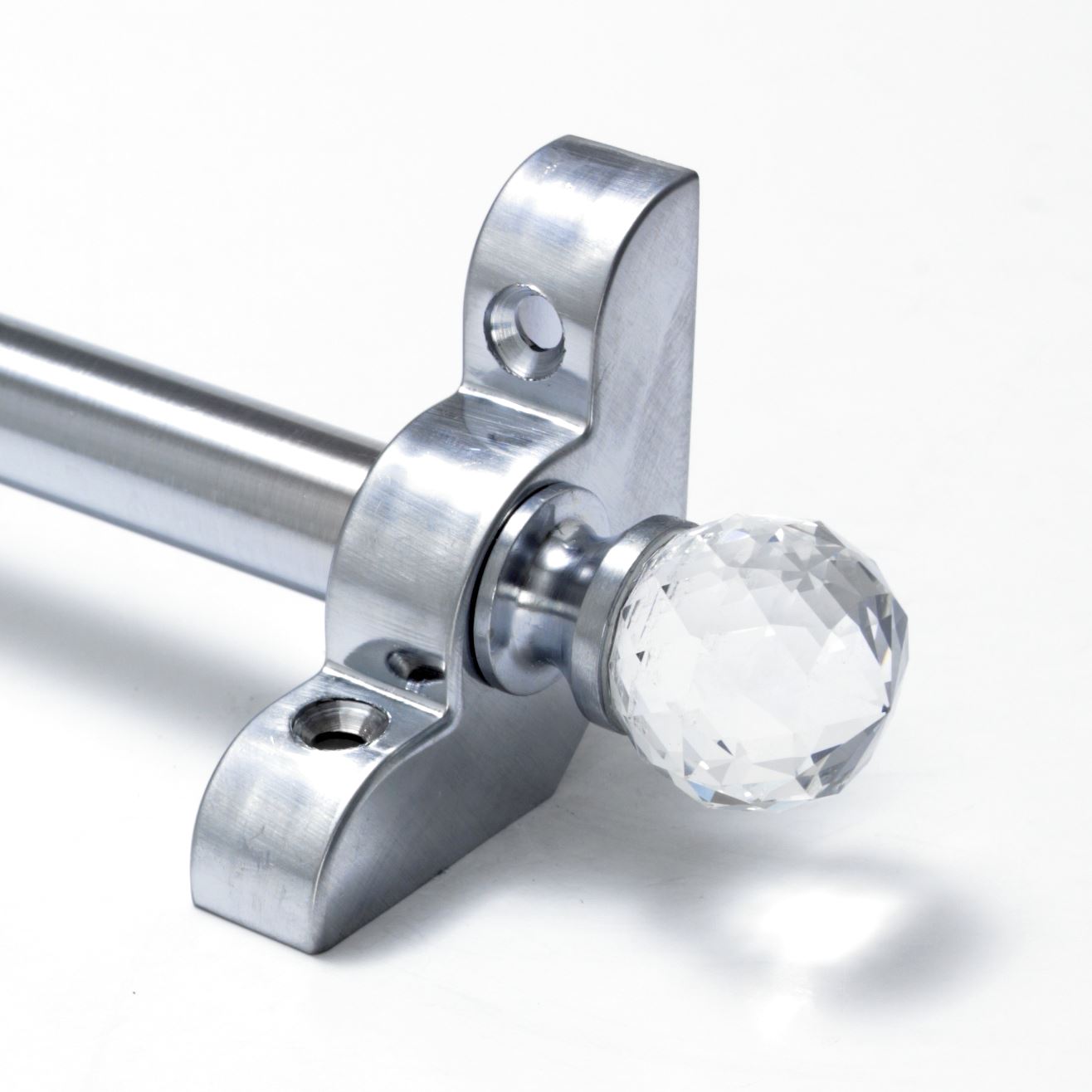 Satin Chrome Stair Rods 1//2/" x 28.5/" Premium Range Pine Finial
