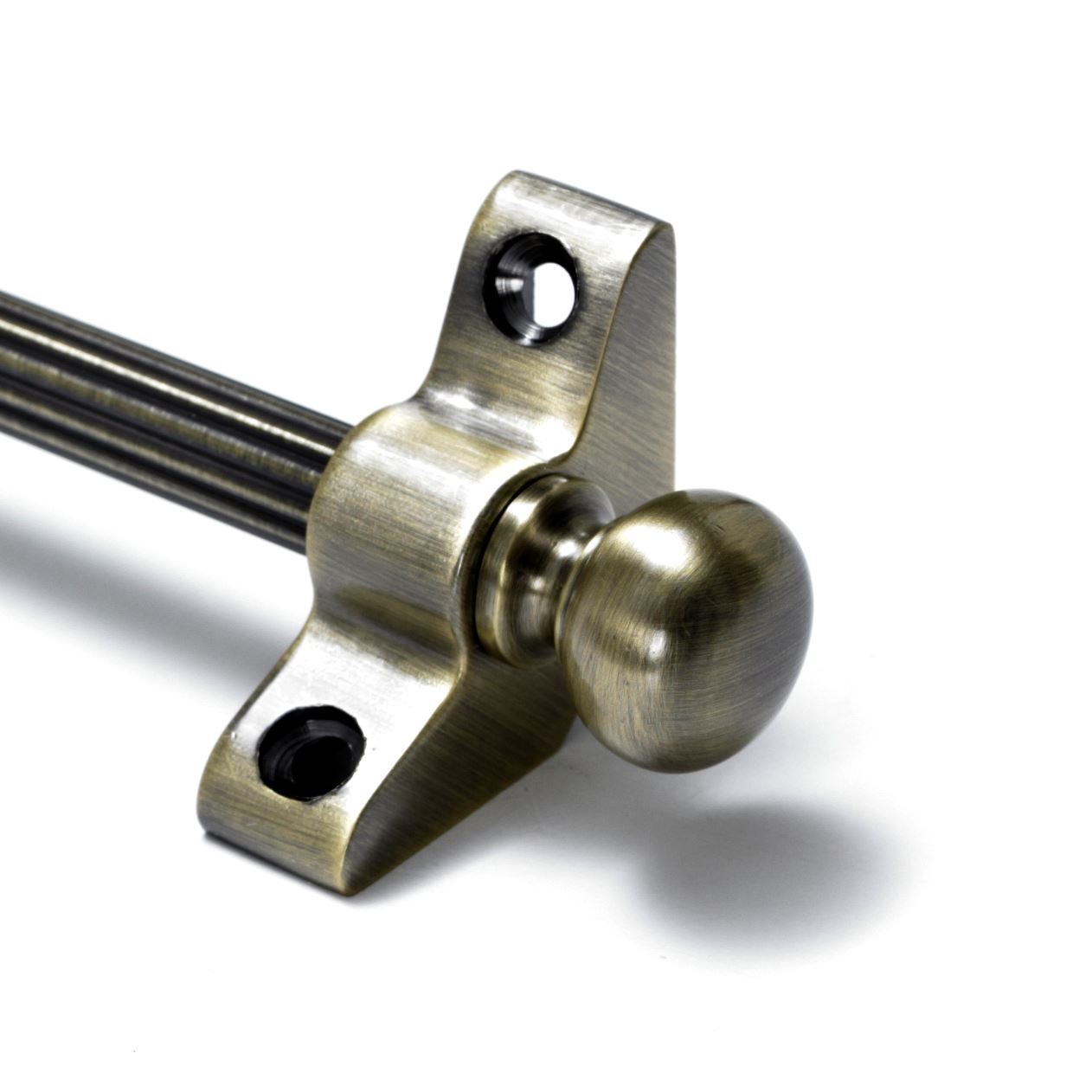 Antique Brass Stair Rods 3/8" x 36" Norfolk Reed Round Finial eBay