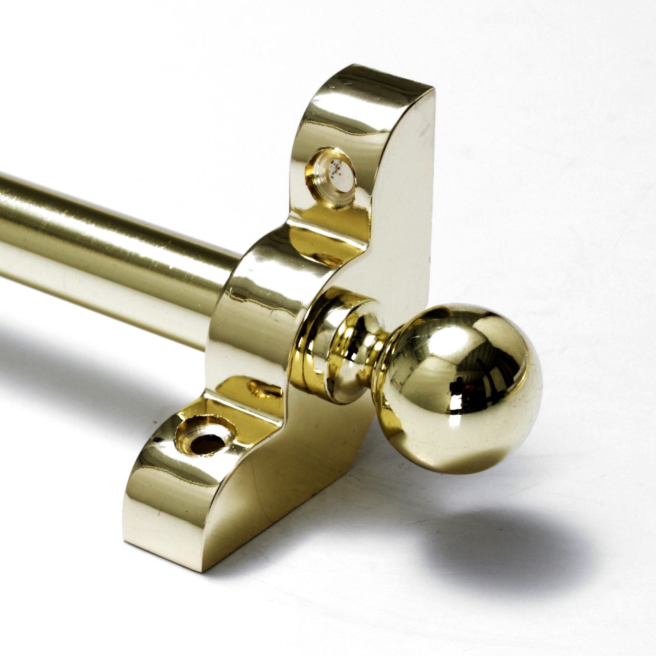 Polished Brass Stair Rods 1/2" x 28.5" Premium Range Ball Finial