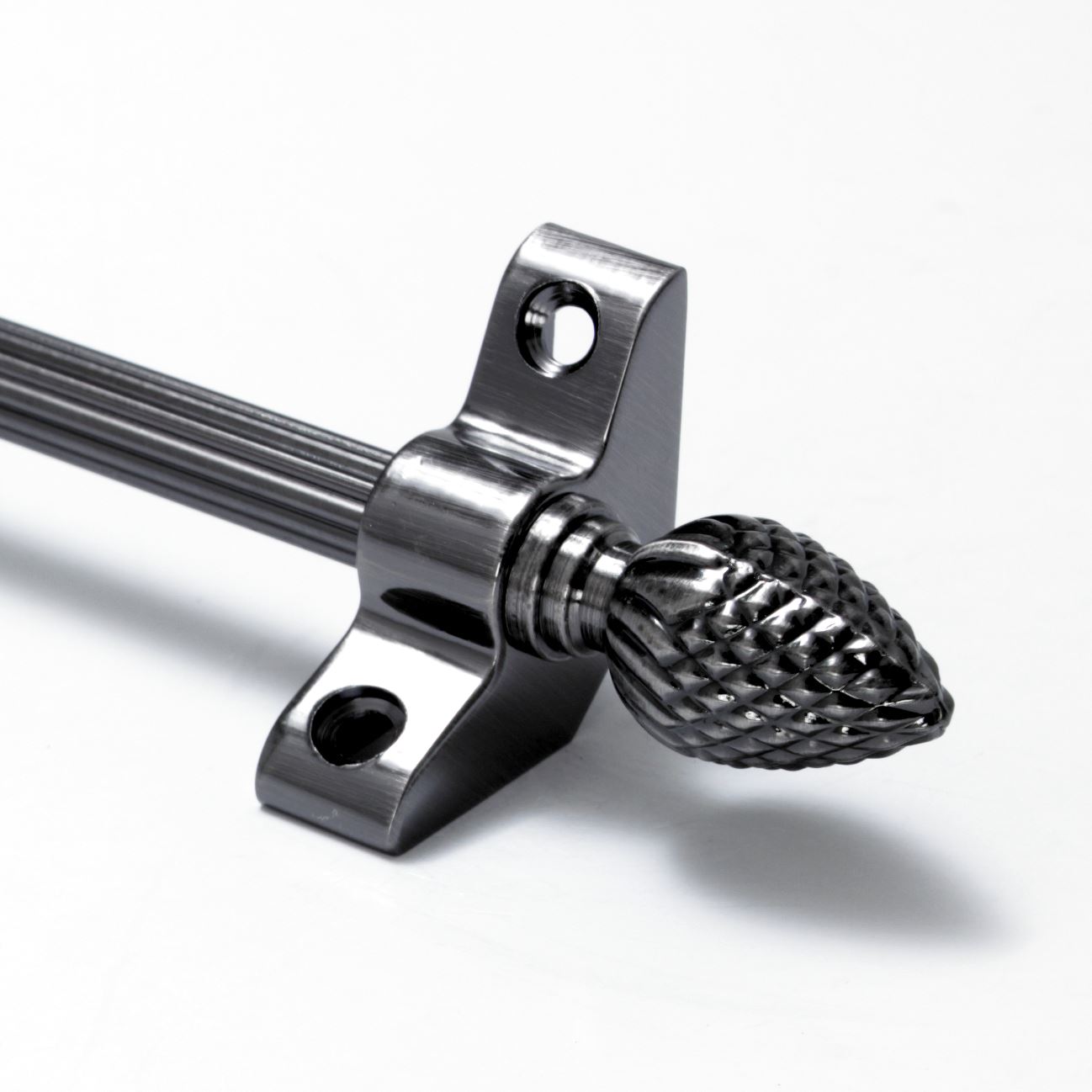 Antique Pewter Stair Rods 3/8" x 28.5" Norfolk Reed Pine Finial eBay