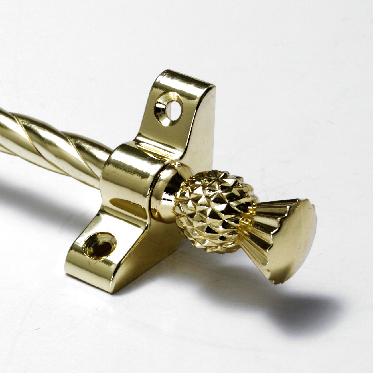 Thistle Finial 13 X Antique Brass Stair Rods 3//8/" x 36/" Candy Twist