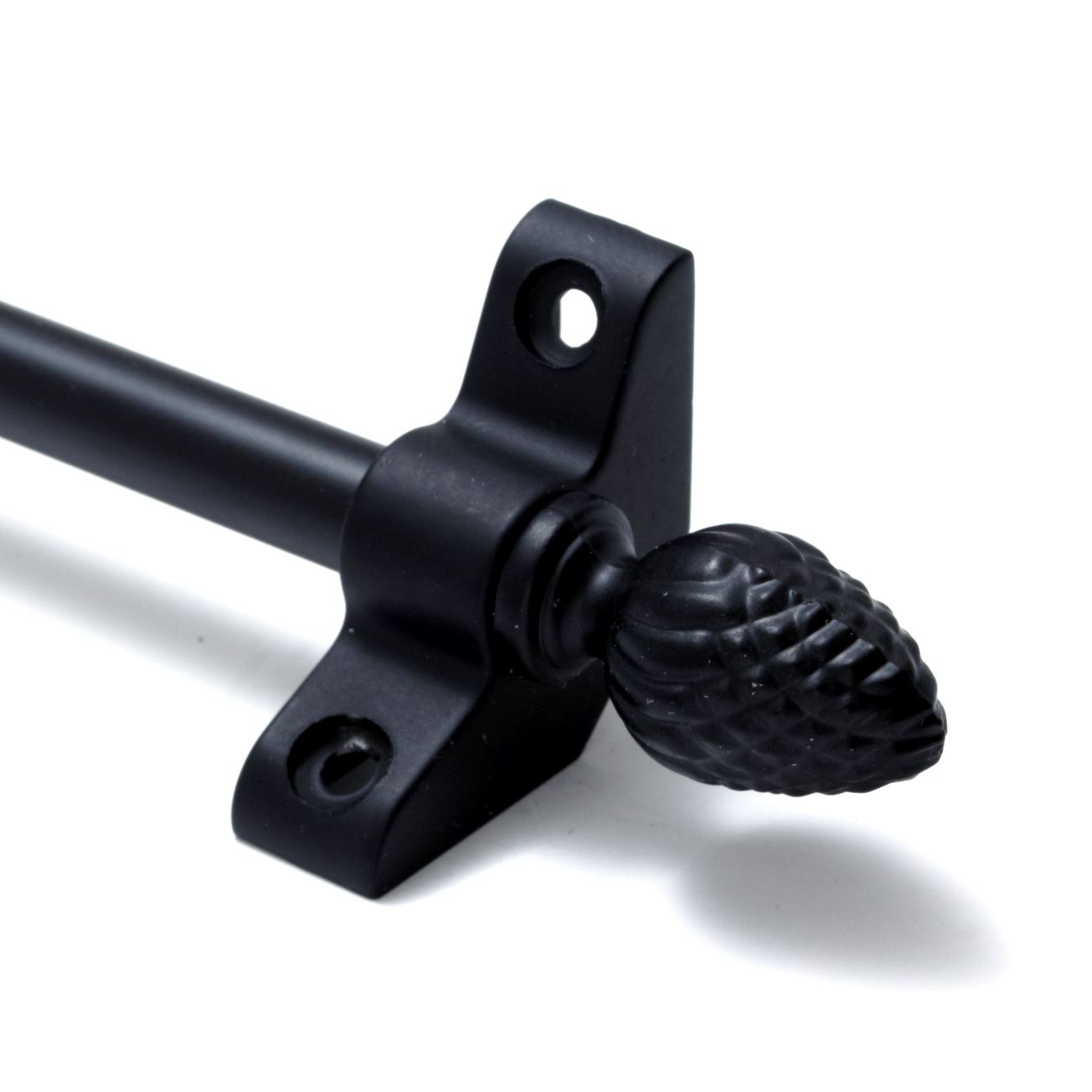 13 X Wrought Iron Stair Rods 3/8" x 28.5" Simplicity Pine Finial