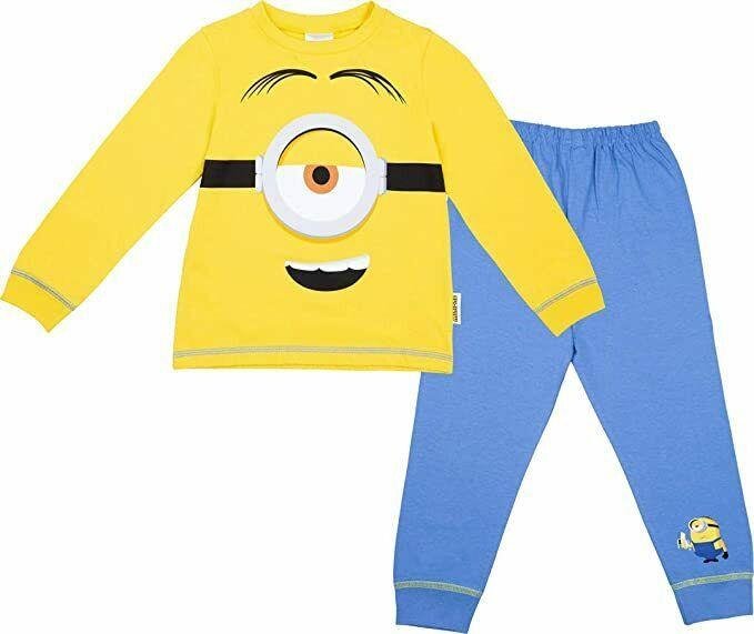 Minions Eye Pyjamas Boys Girls Pjs Nightwear Age 2 3 4 5 6 7 8 Yrs Fancy Dress Ebay