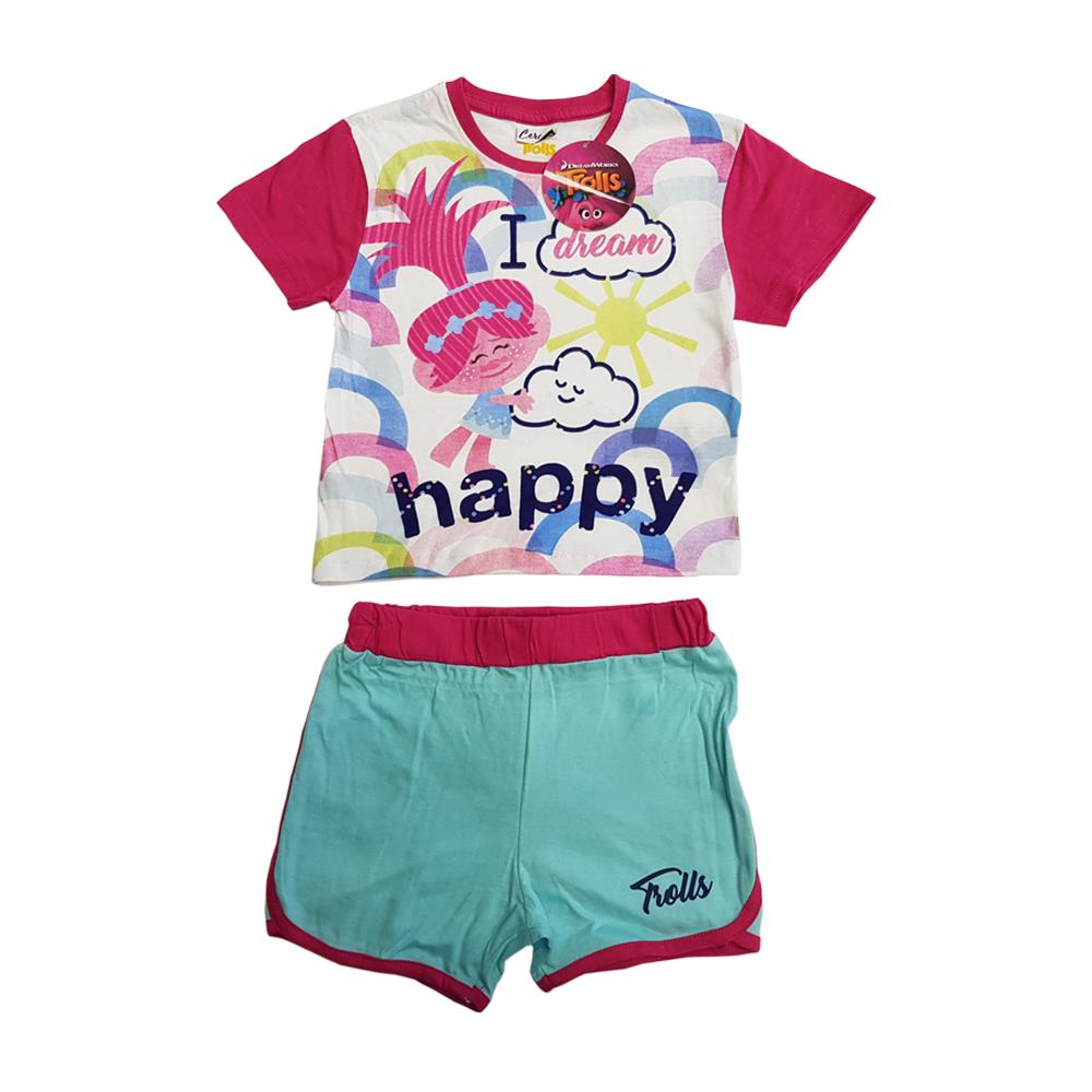 Trolls Girls Short Pyjamas Pjs