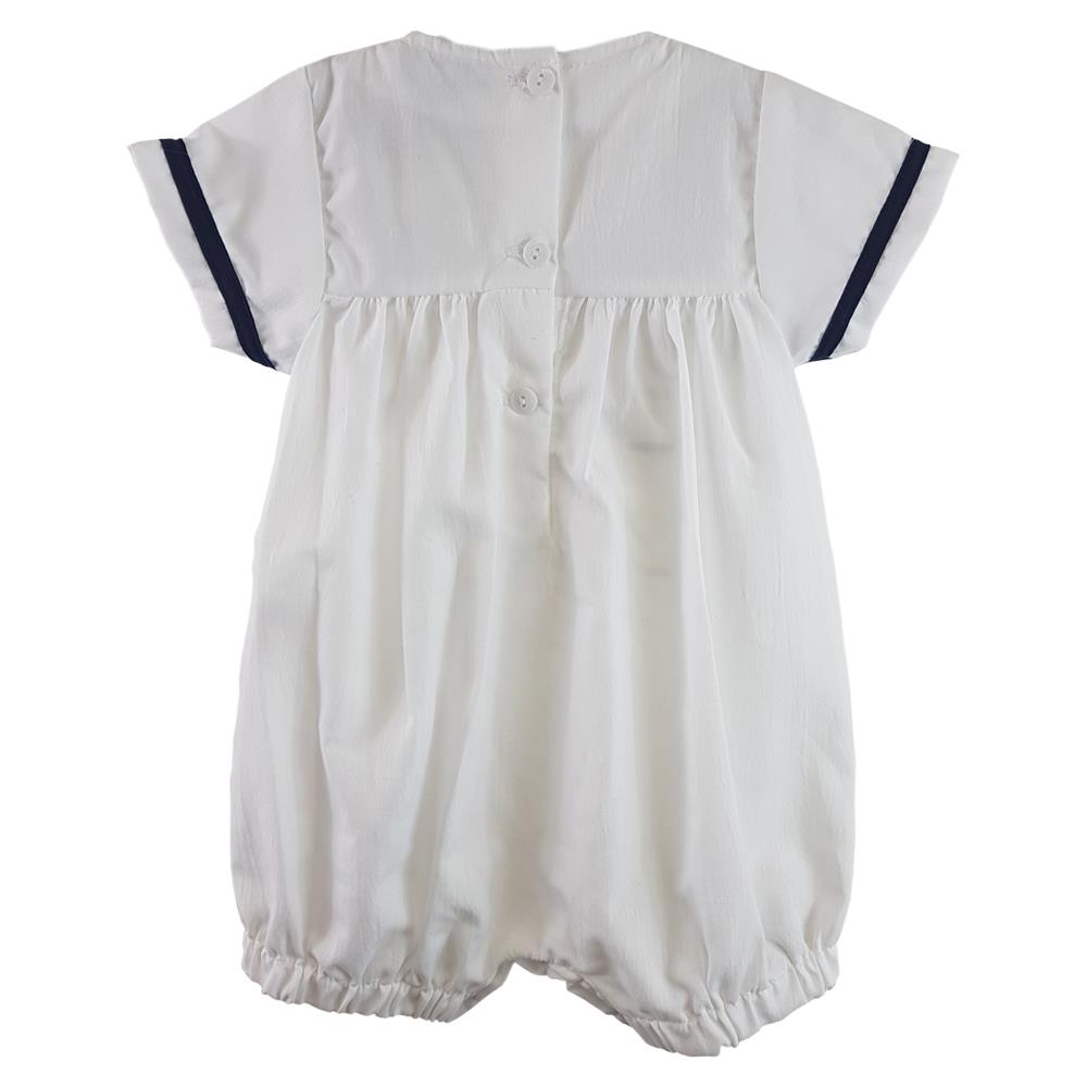 Baby boys clothes spanish style sailor romper white cotton 0-9 months
