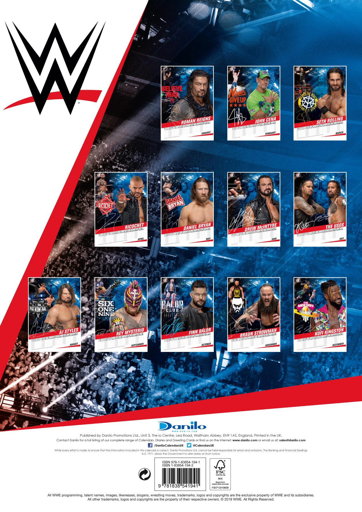 High Resolution Wwe 2023 Wall Calendar High Resolution Wwe 2023 Wall Calendar