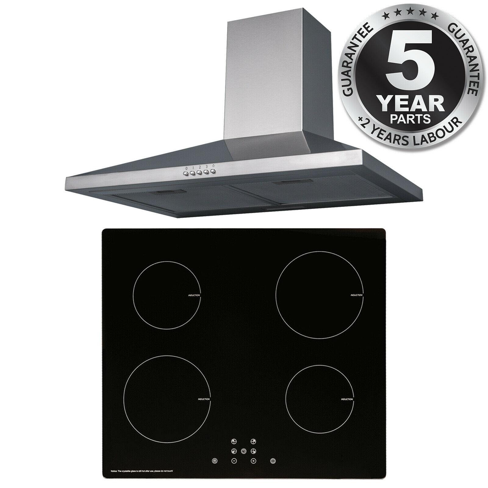 SIA 60cm Black 13 Amp Touch Control Induction Hob And Stainless Steel