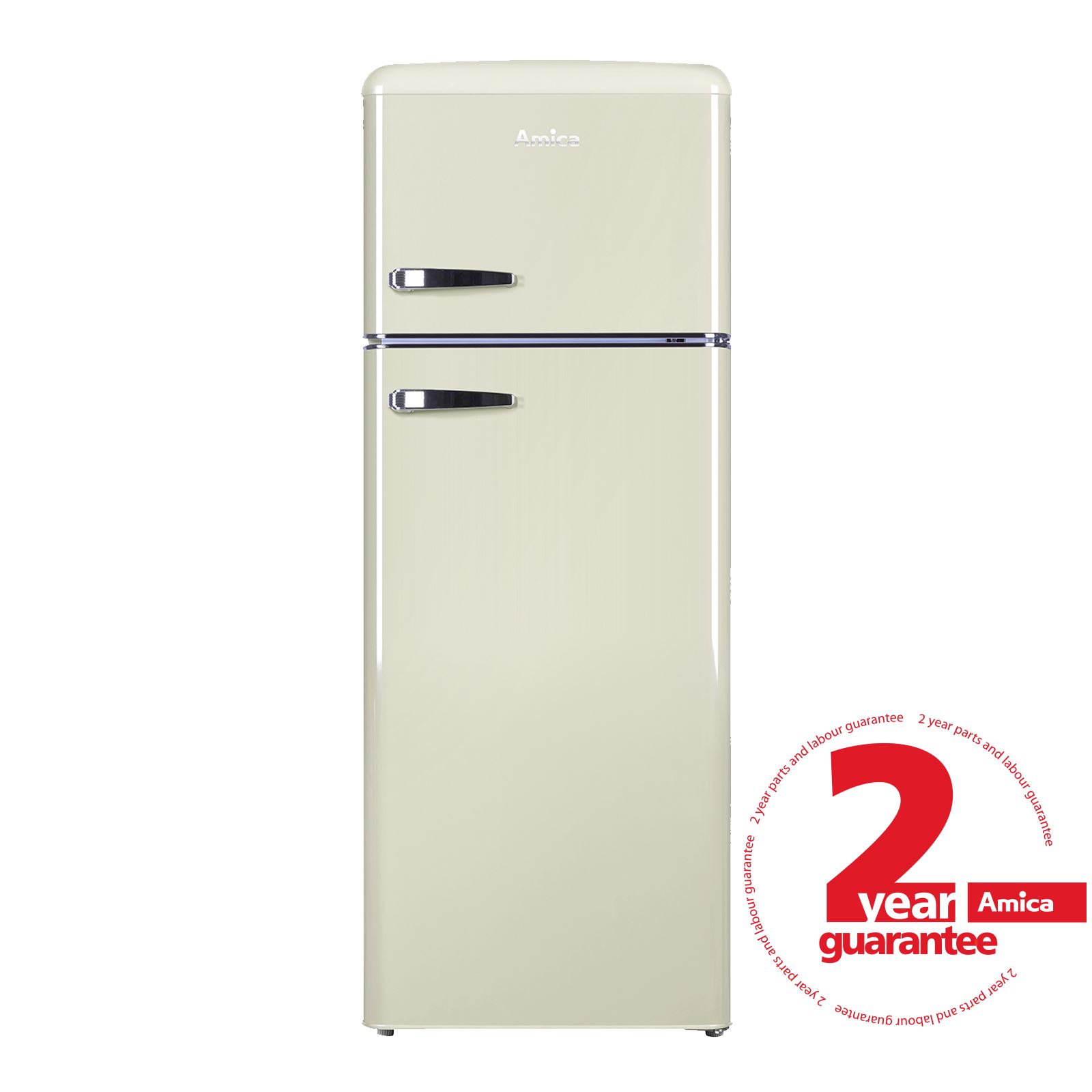 Amica Fdr2213c 55cm Cream Freestanding Tall Retro Style Fridge Freezer 5906006712679 Ebay