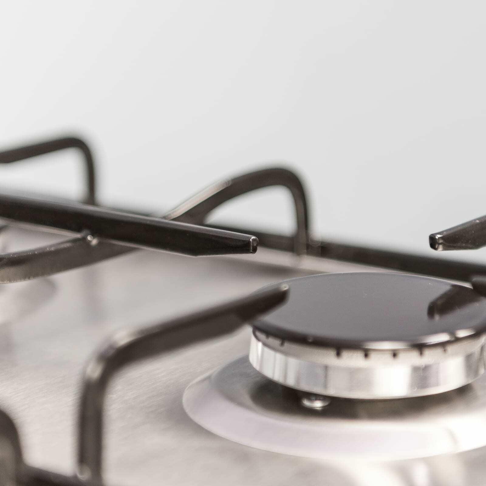 SIA 60cm 4 Burner Gas Hob & Stainless Steel Slim Visor Cooker Hood