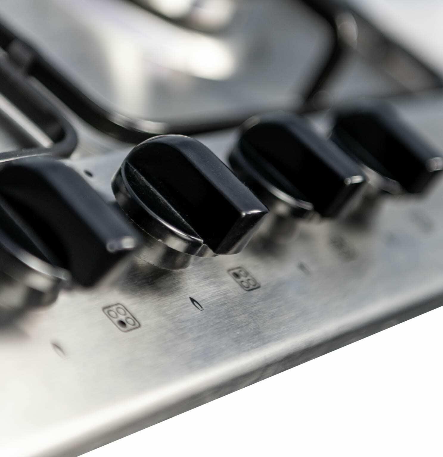 SIA 60cm 4 Burner Gas Hob & Stainless Steel Slim Visor Cooker Hood