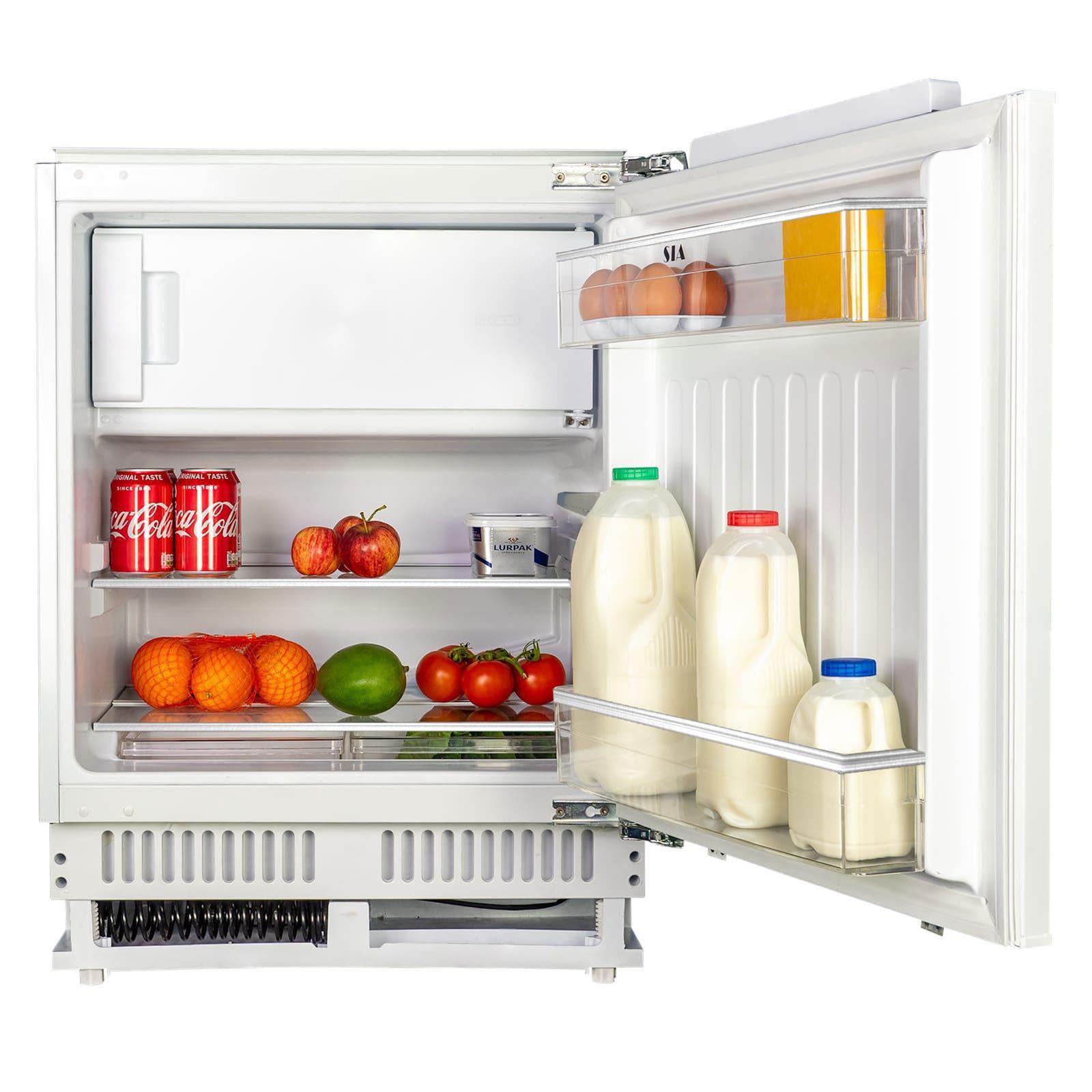 SIA RFU102 Built In White Built In Integrated Under Counter Fridge With