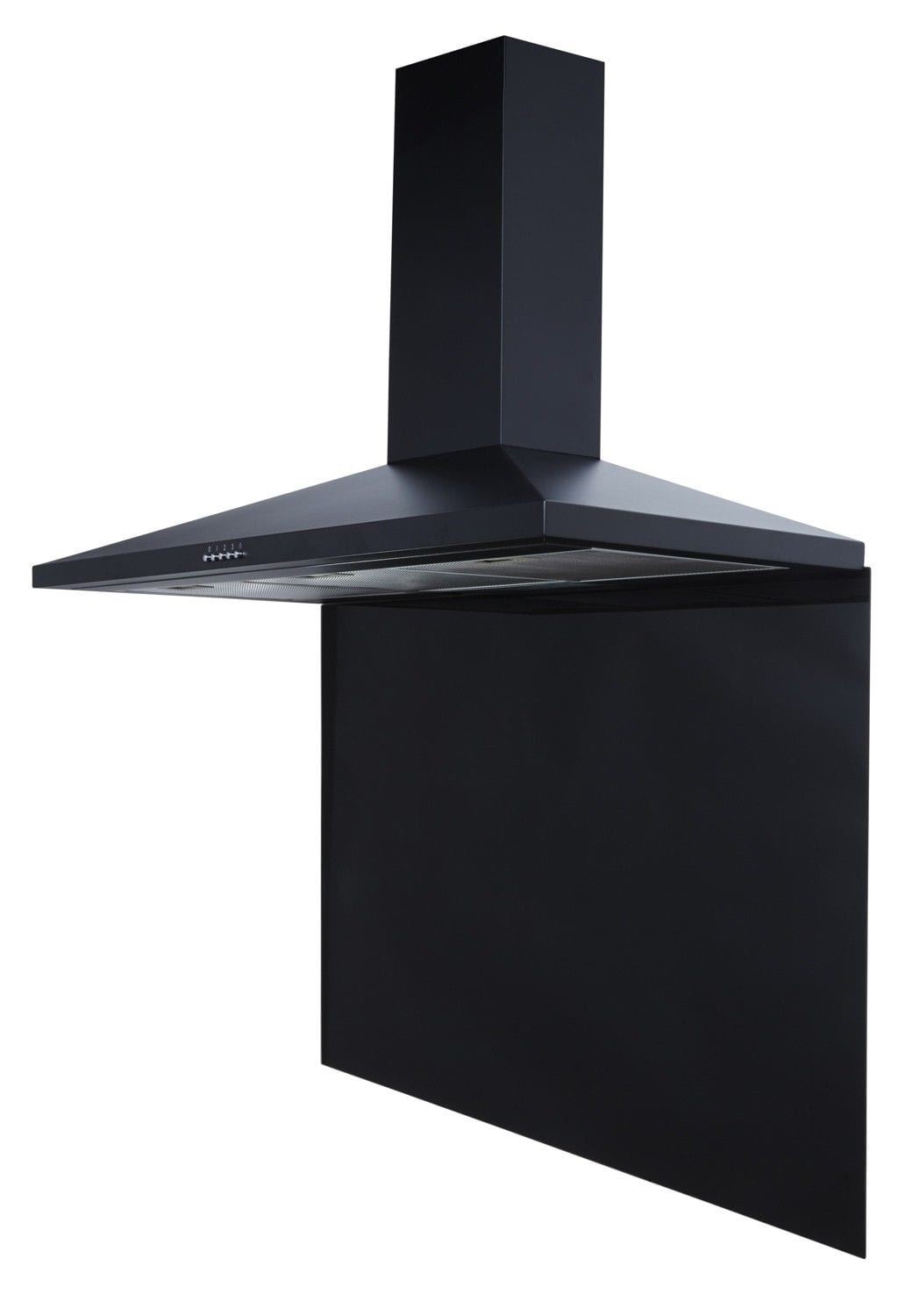 Black Toughened Glass Easy Clean Universal Kitchen Splashback 90cm x 75cm - Picture 3 of 4
