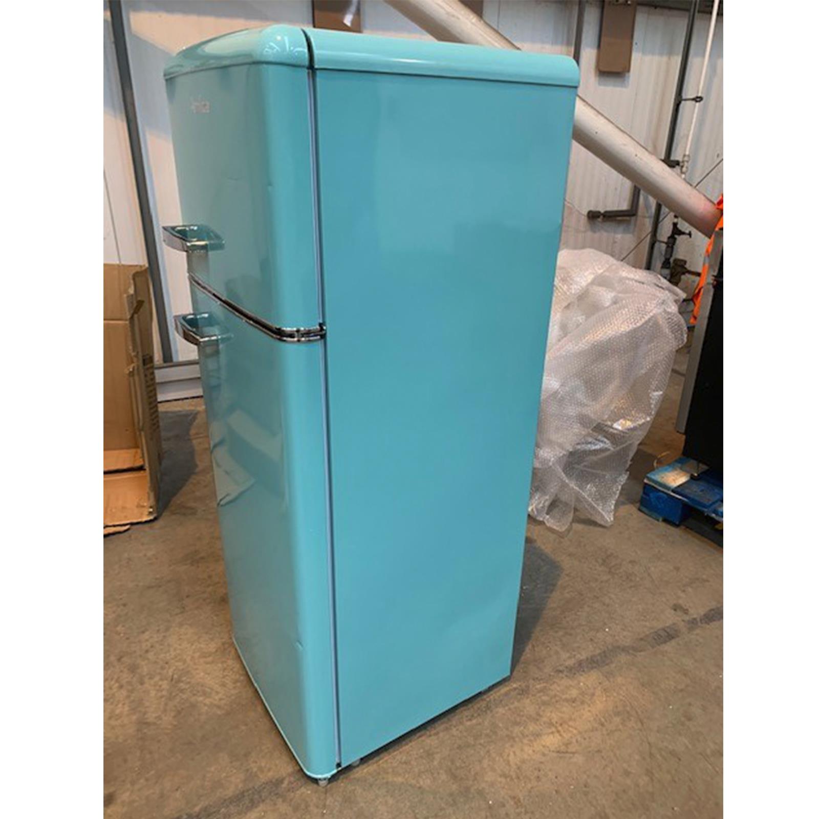 Graded Amica FDR2213DB 55cm Duck Egg Blue Freestanding Retro Fridge