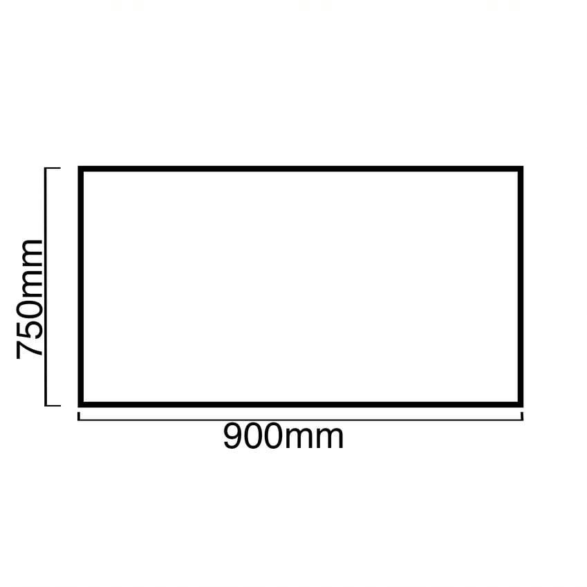 Black Toughened Glass Easy Clean Universal Kitchen Splashback 90cm x 75cm - Picture 2 of 4