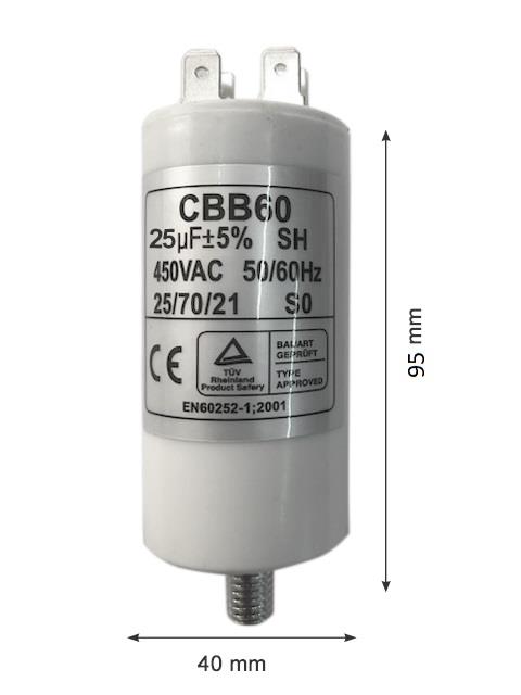 Universal Microfarad Start Run Motor Kondensatoren MFD 1,5UF - 80UF Spaten Kondensator - Bild 15 von 23