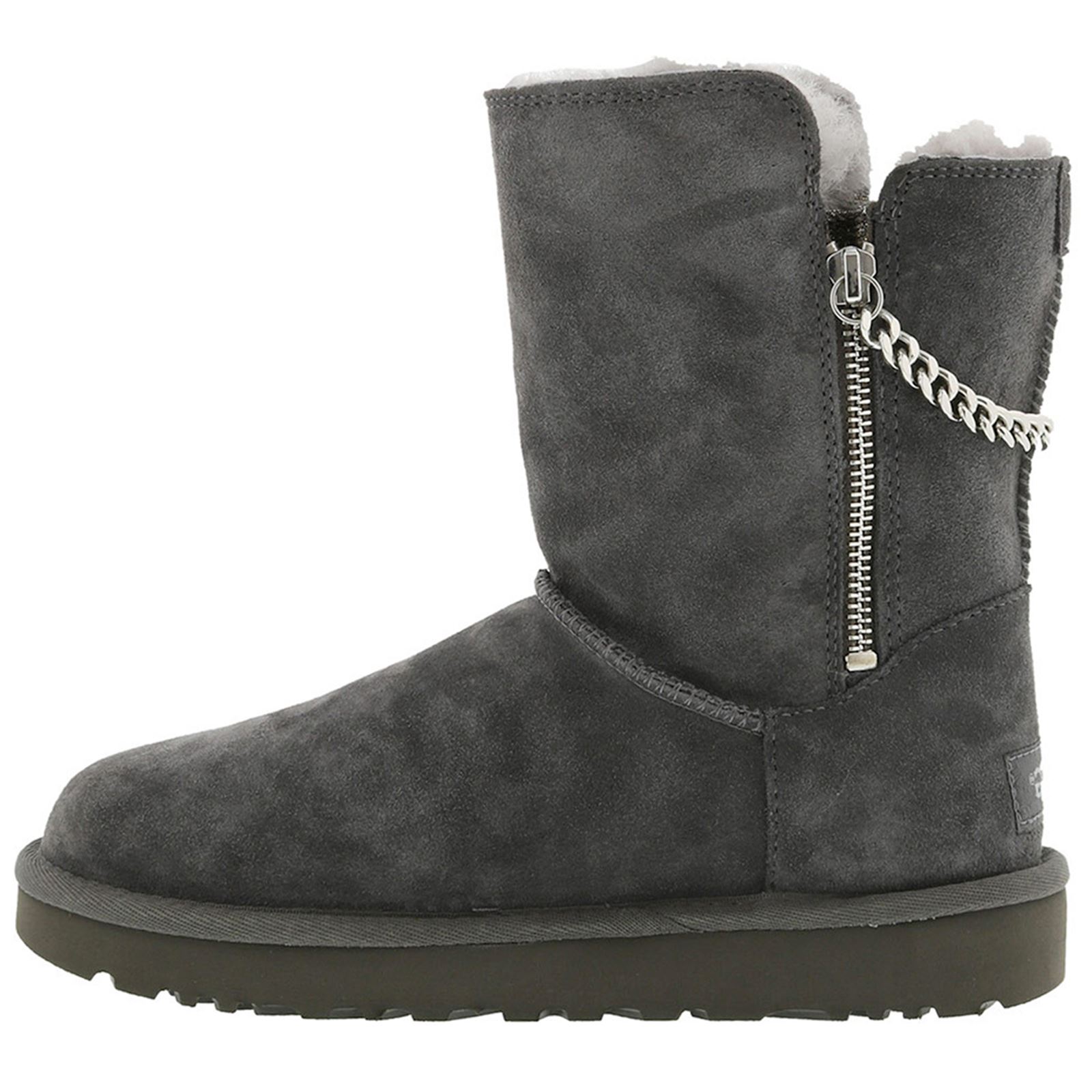 Ugg Australia Classic Short Sparkle Zip Suede ZipUp Ankle Womens Boots
