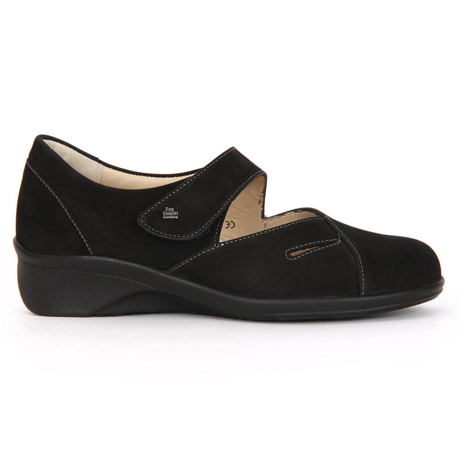 Finn Comfort Aquila 3594 Black Women Mary Jane Shoe Size 2.5-8.5 UK Nubuck