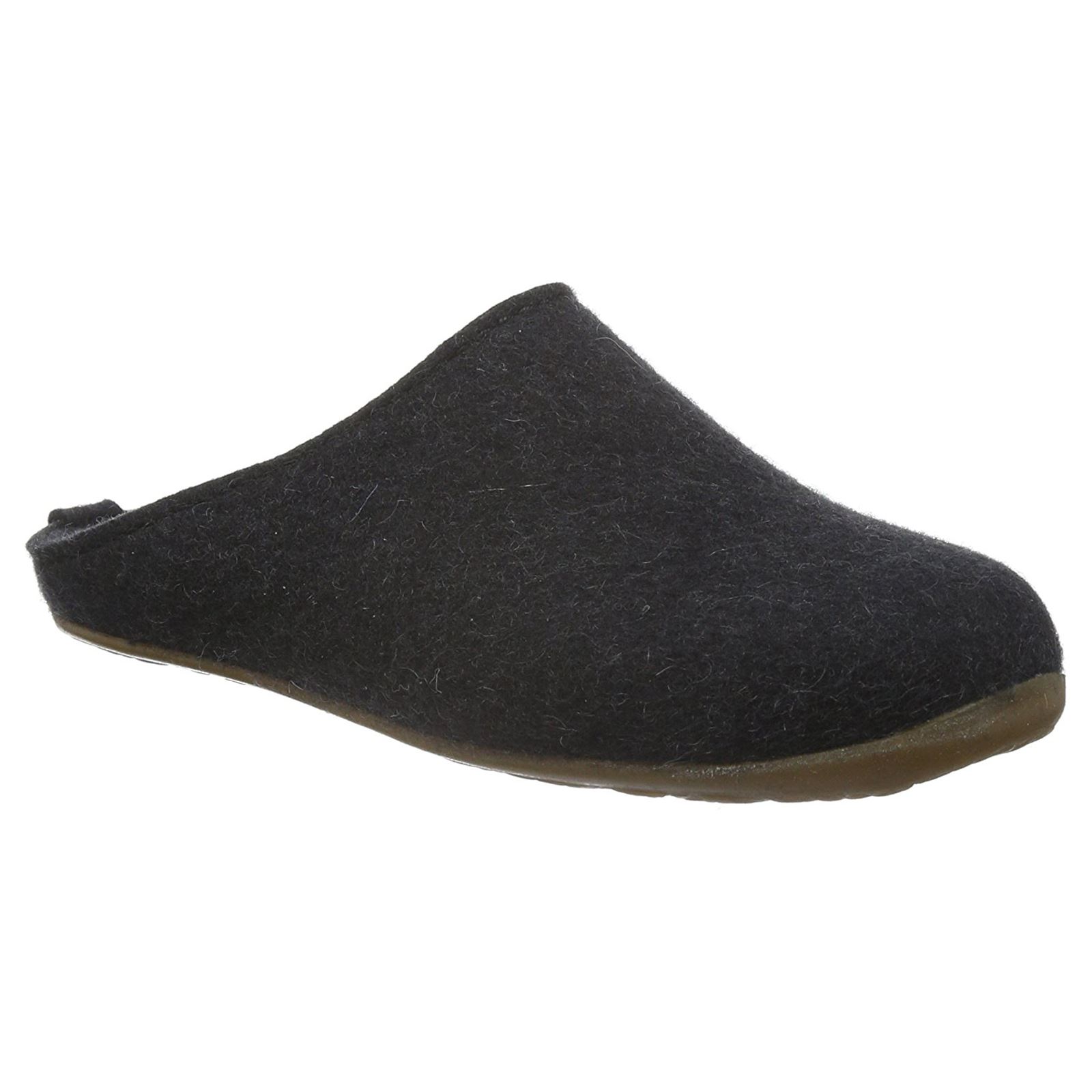 Haflinger Everest Fundus Graphite Womens Wool Clogs Slip-on Open Back Slippers