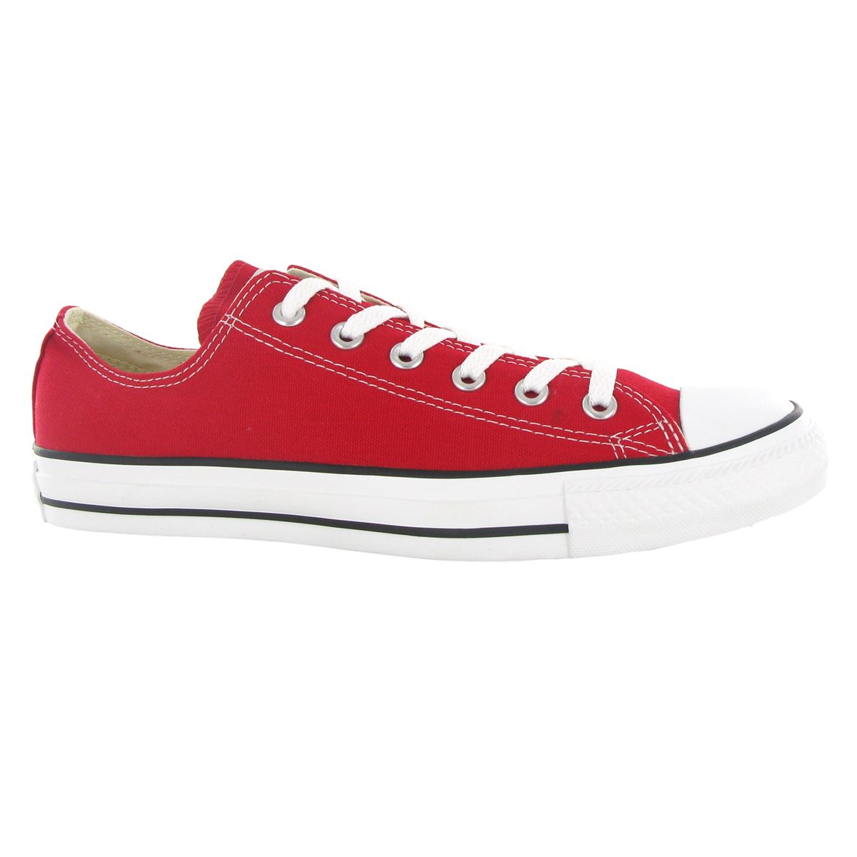 Converse Chuck Taylor All Star Ox Red Canvas Womens Trainers Converse Chuck Taylor All Star Ox Red Canvas Womens Trainers