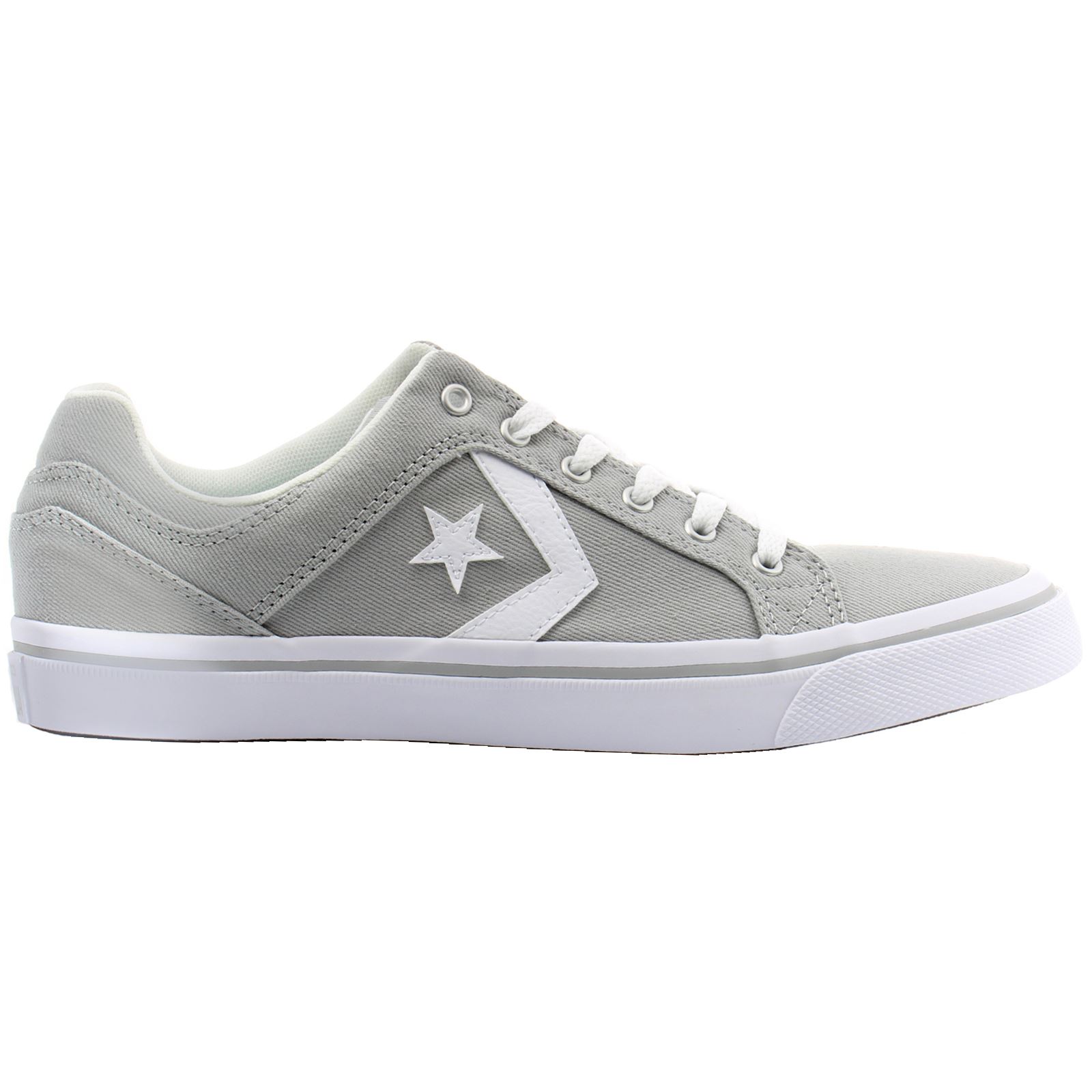 Converse El Distrito Ox Ash Grey White Mens Canvas Low top Sneakers Trainers Converse El Distrito Ox Ash Grey White Mens Canvas Low top Sneakers Trainers