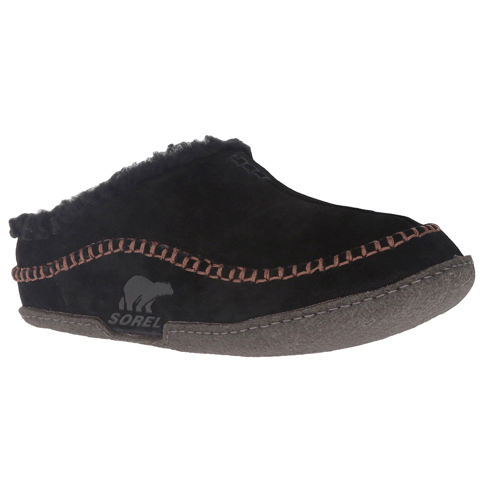 Sorel Falcon Ridge Black Nutmeg Mens Suede OpenBack Slipon Slippers Sorel Falcon Ridge Black Nutmeg Mens Suede OpenBack Slipon Slippers