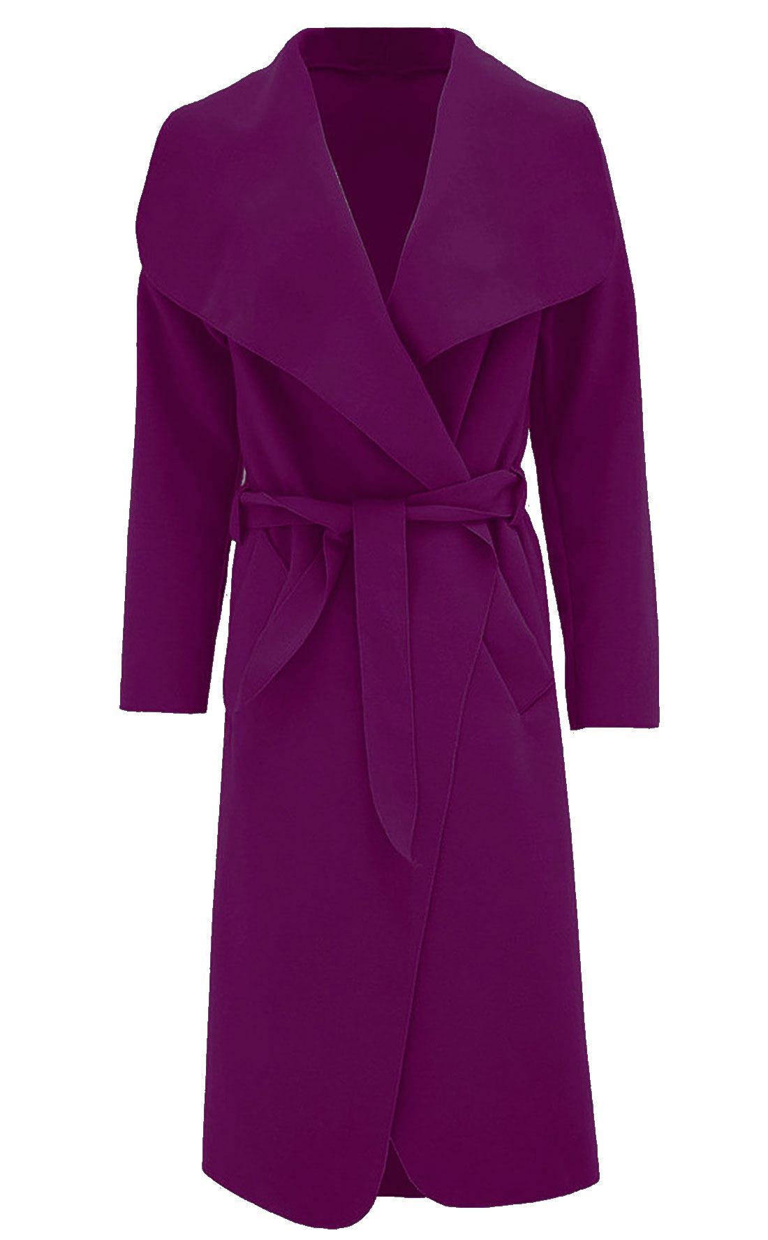 purple duster coat