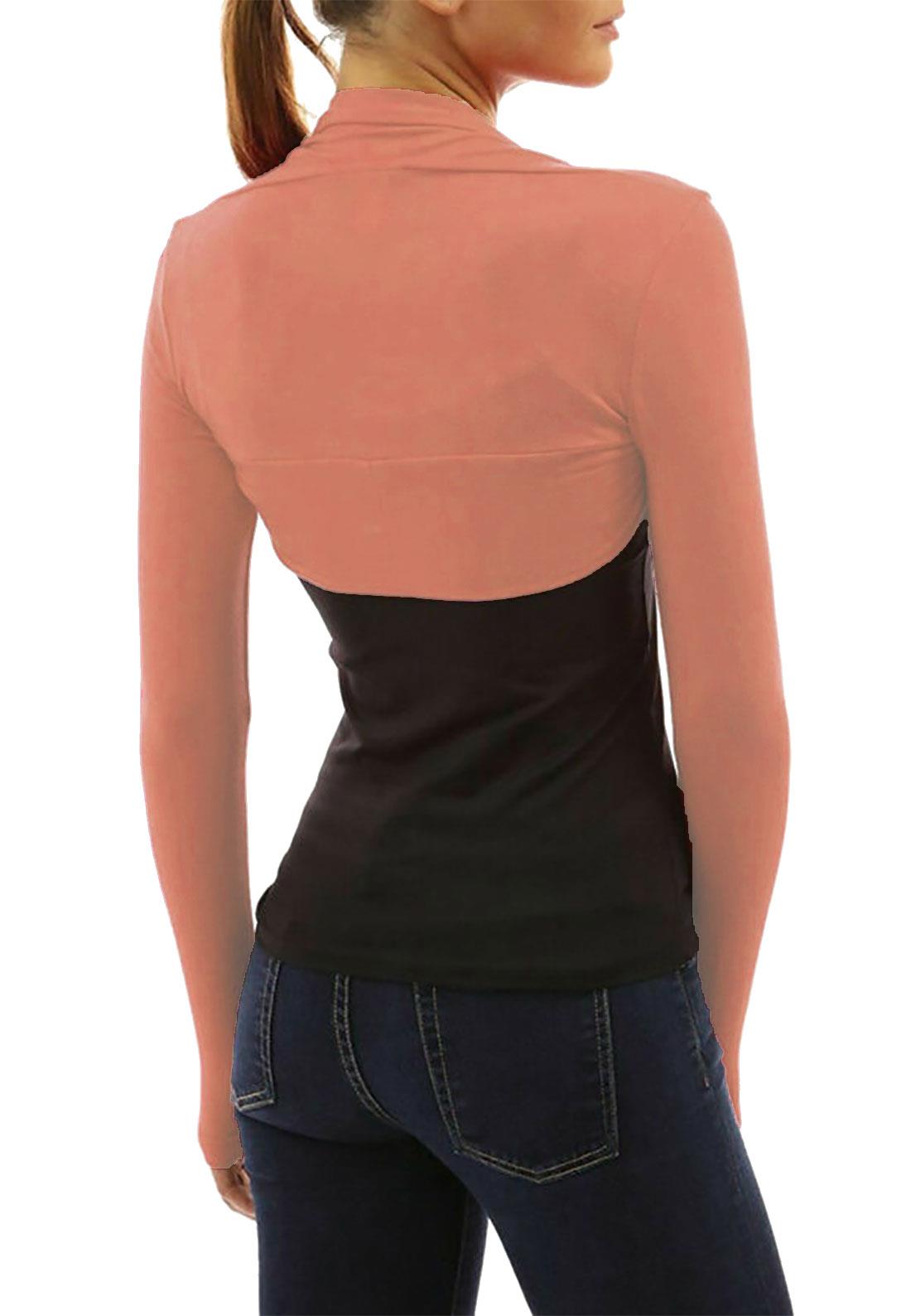 Womens Plain Long Sleeves Cropped Bolero Shrug Top Ladies Cardigan Plus