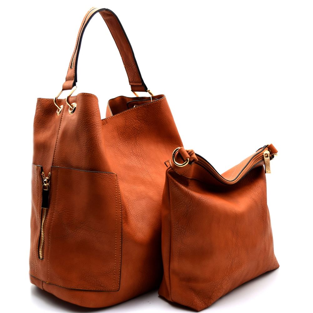 PU Leather Side Pocket 2 in 1 Tall Hobo Purse with Crossbody Bag eBay
